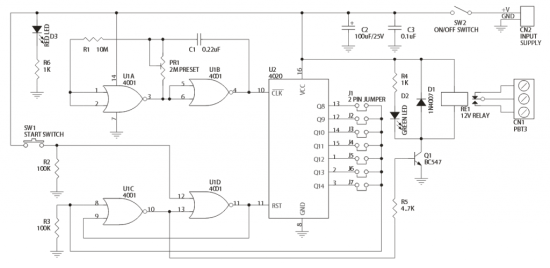 Diagrama esquemático do Timer