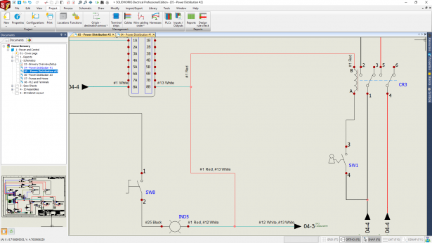 Interface do SOLIDWORKS Electrical 2020 com novas funcionalidades e melhorias visuais