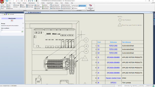 Interface do SOLIDWORKS Electrical 2020 destacando novas funcionalidades e melhorias