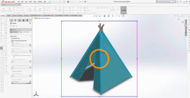 Tutorial avançado – Crie uma tenda de lona de madeira com SolidWorks