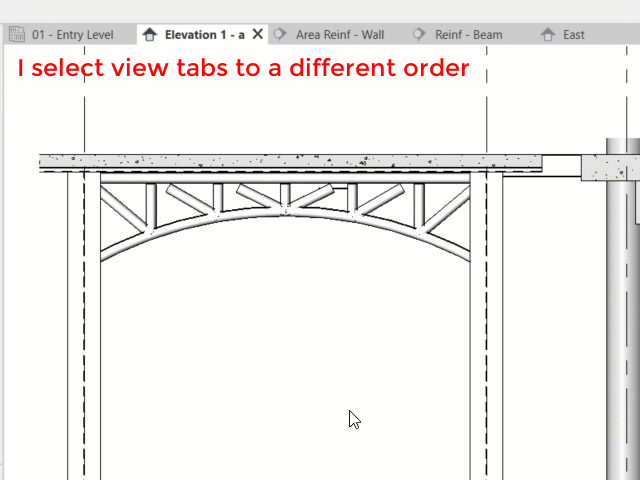 Demonstração do novo atalho "Switch View" no Revit 2021.1