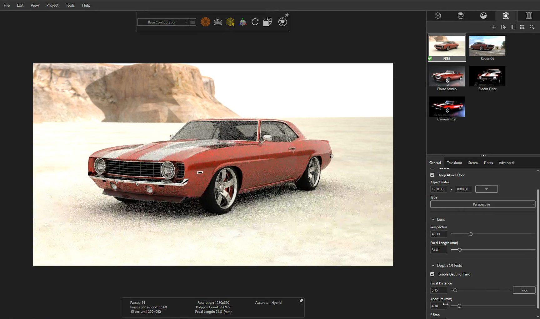 Tutorial sobre uso de câmera 360 no SOLIDWORKS Visualize para HDRs