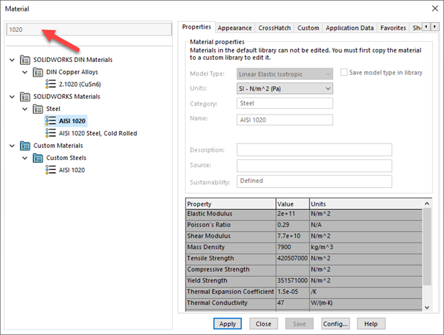 Melhorias na interface do usuário do SOLIDWORKS 2020