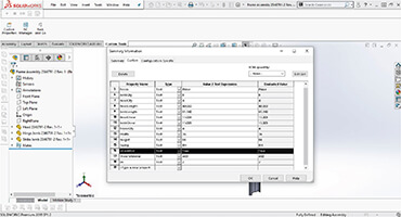 Solução automatizada SolidWorks