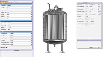 Tanque para configuração de projeto