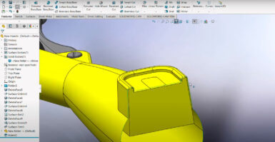 Aprenda a usar o Recurso de recuo para criar corpos complexos no SOLIDWORKS 2021