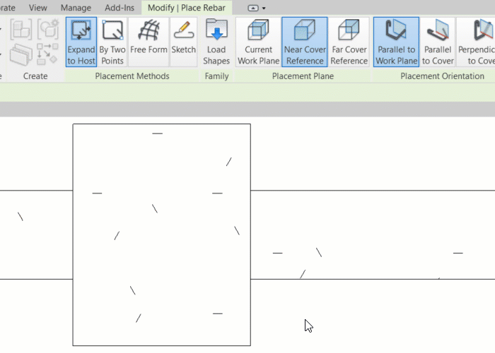 Melhorias no vergalhão destacadas na interface do Revit 2022