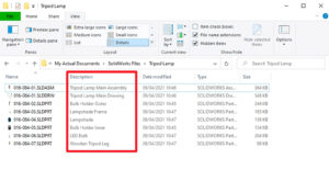 Leia mais sobre o artigo TUTORIAL SolidWorks: Mostrar descrições nas pastas do Windows