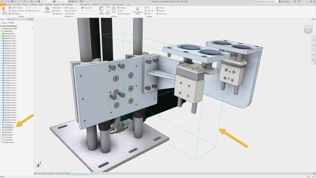 A atualização do Autodesk Inventor destaca os componentes invisíveis 