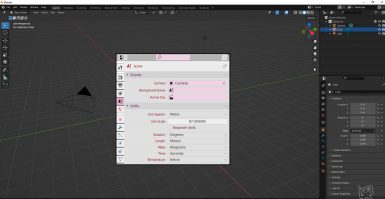 Unidades em complementos do Blender