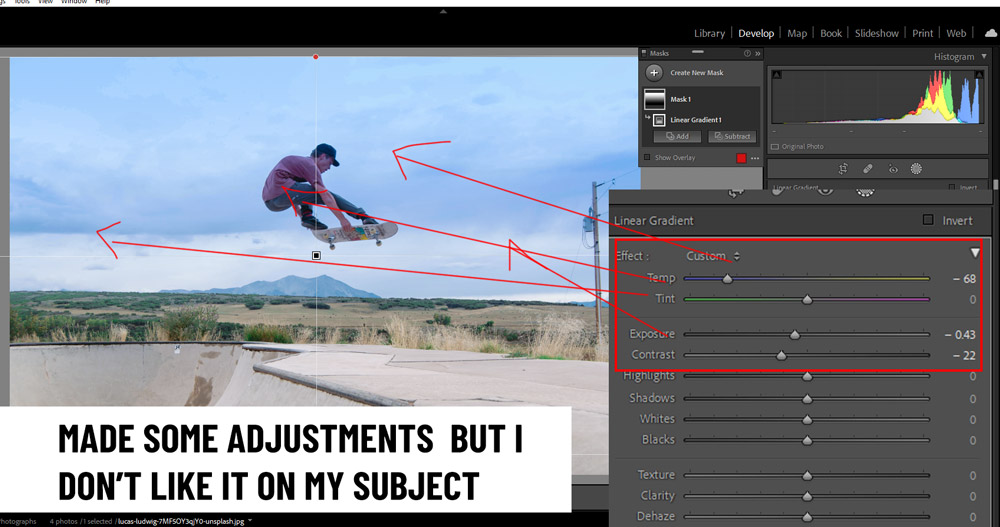Interface do Lightroom mostrando novas ferramentas de mascaramento em destaque