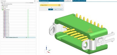 A imagem mostra um modelo que foi otimizado para converter seus recortes em furos.
