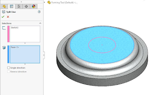Imagem de uma ferramenta de conformação personalizada no SOLIDWORKS
