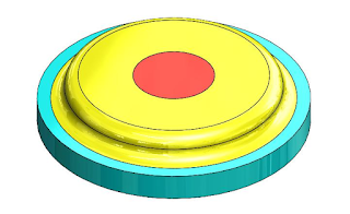 Ilustração do processo de criação de ferramenta de conformação no SOLIDWORKS