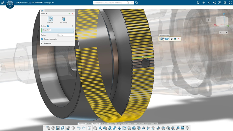 Gráfico ilustrando benefícios do 3DEXPERIENCE Works na plataforma SolidWorks