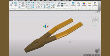 AutoCAD 3D: Criando uma alicate modelo Universal – Youtube RENDER