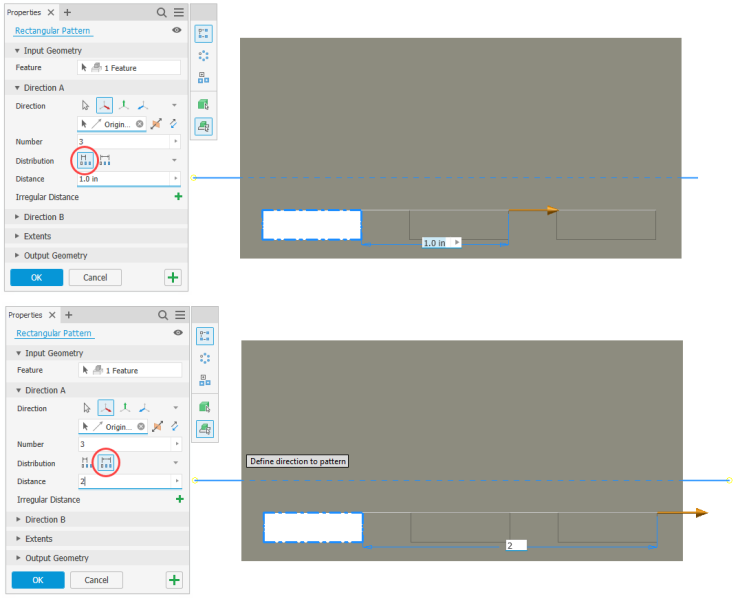 Tutorial sobre dominando padrões no Inventor com edição de recursos