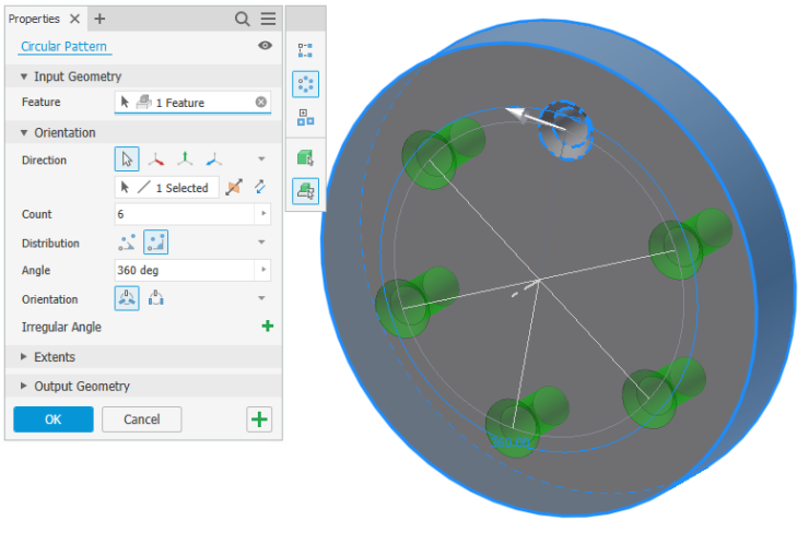 Tutorial sobre padrões no Inventor com edição de recursos