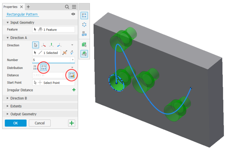 Tutorial sobre edição de recursos no Inventor e padrões de design