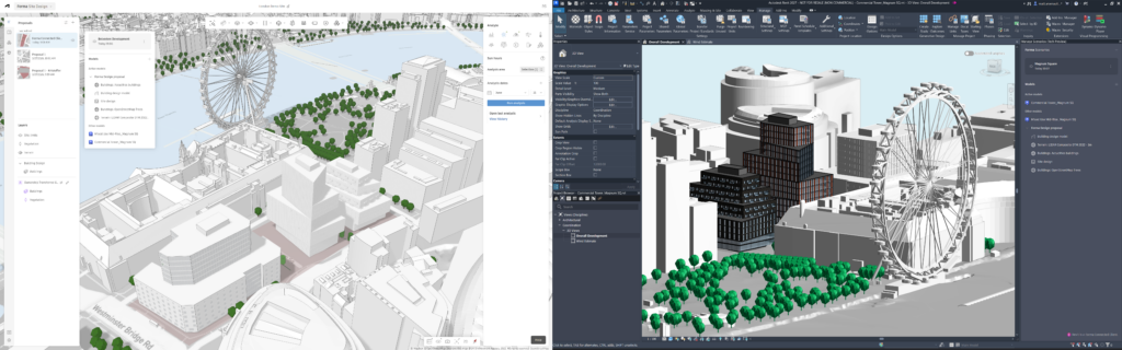 Interface do Revit 2027 com ferramentas de design colaborativo e conectividade avançada